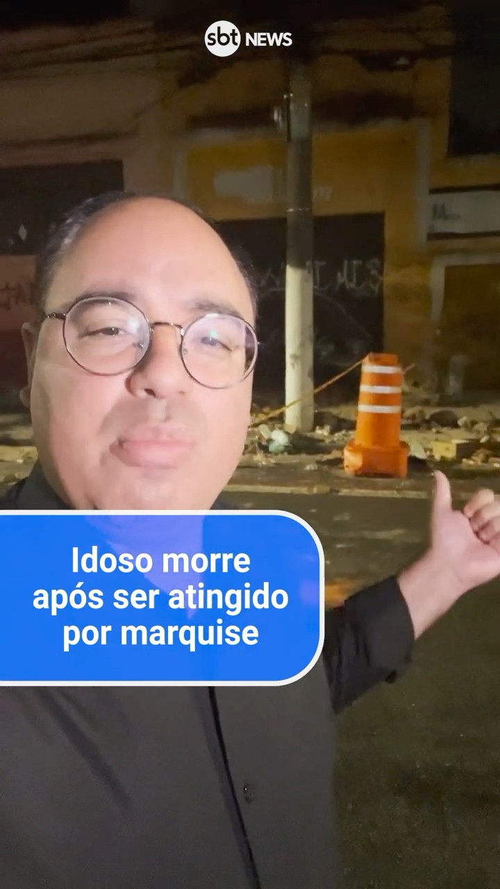 Idoso morre após ser atingido por marquise no centro de São Paulo (SP)