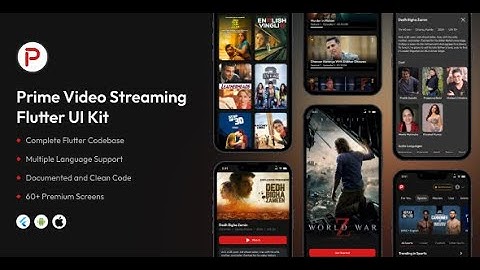 Prime Video Streaming Flutter App UI Kit