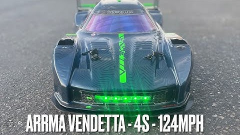 Arrma Vendetta - 4S - 124MPH Speed Run - Castle XLX2 - TP Motor