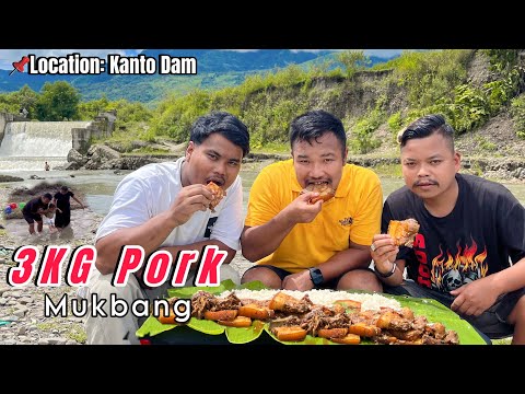 Pork| 3kG Mukbang With recipe | Location di Kanto dam dani 🤤😎@tamildirectormanipur8570