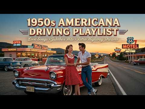 1950s Americana Driving Playlist with Love Songs, Jukebox Hits, and Retro Highway Dreams