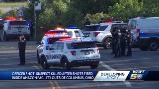 Officer injured, suspect killed by police after shots fired at Amazon facility in Ohio