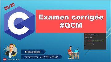 Examen corrigée #QCM #langage_C
