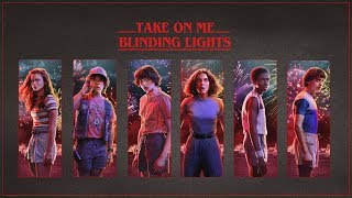 the weeknd + a-ha | take on me blinding lights [mashup]