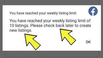 You have reached your weekly listing limit of 10 listings Please check back later to create listing