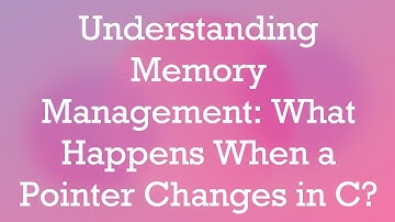 Understanding Memory Management: What Happens When a Pointer Changes in C?