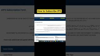 Quick IPO Subscription Tutorial Pakistan #ipo #invest #ipopsx