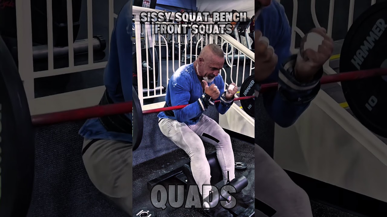 SISSY SQUAT, BENCH, FRONT SQUATS FOR QUADRICEPS #QUADS #LEGS #workout #motivation #workouttips