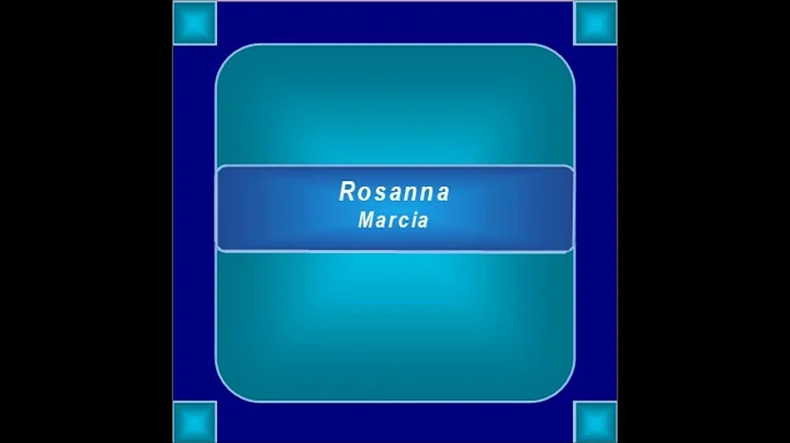 "Rosanna" - Marcia - A. Cangelosi