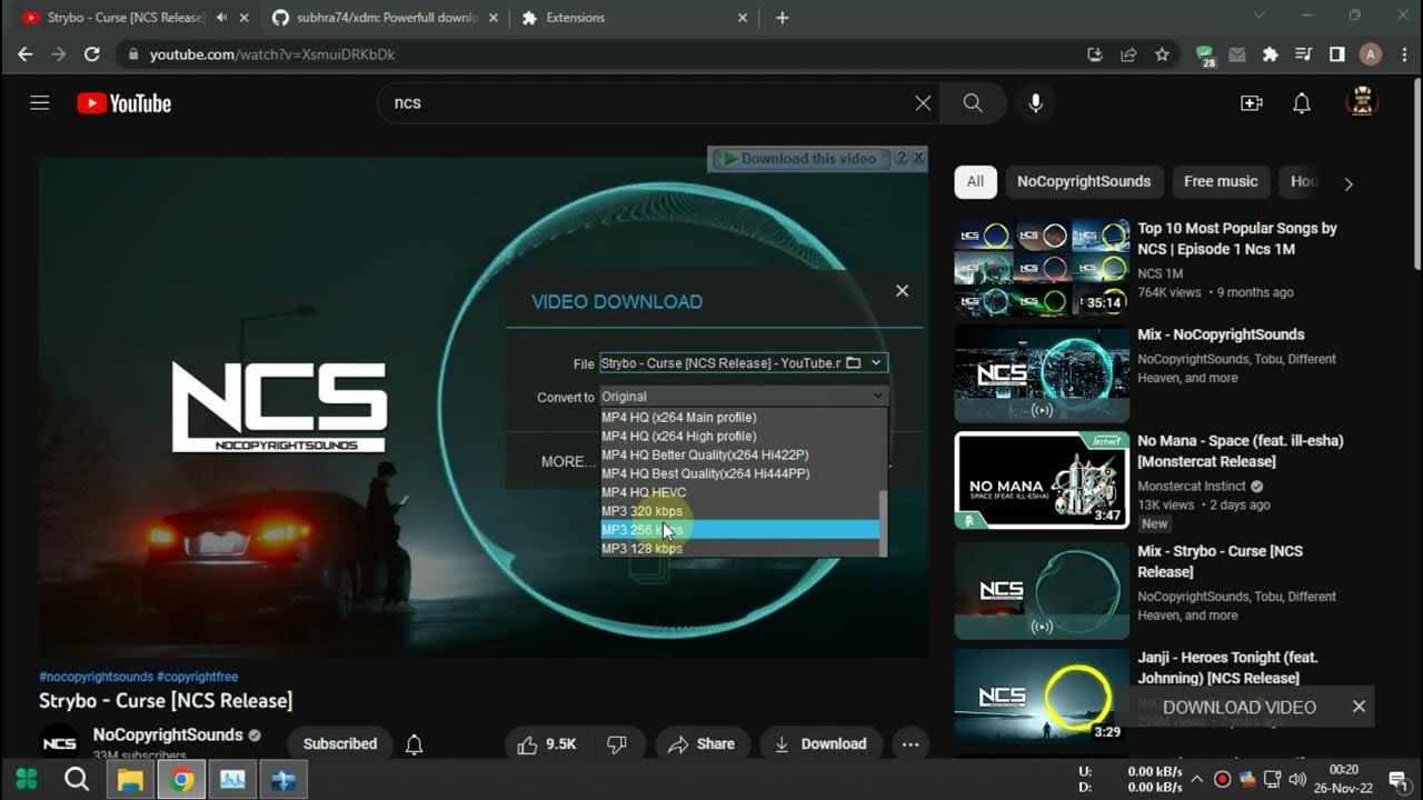 How to install XDM with its extension YouTube