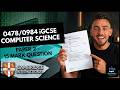0478/0984 iGCSE Computer Science Paper 2 - 15 Mark Programming Question Solved | Pseudocode M/J 2024