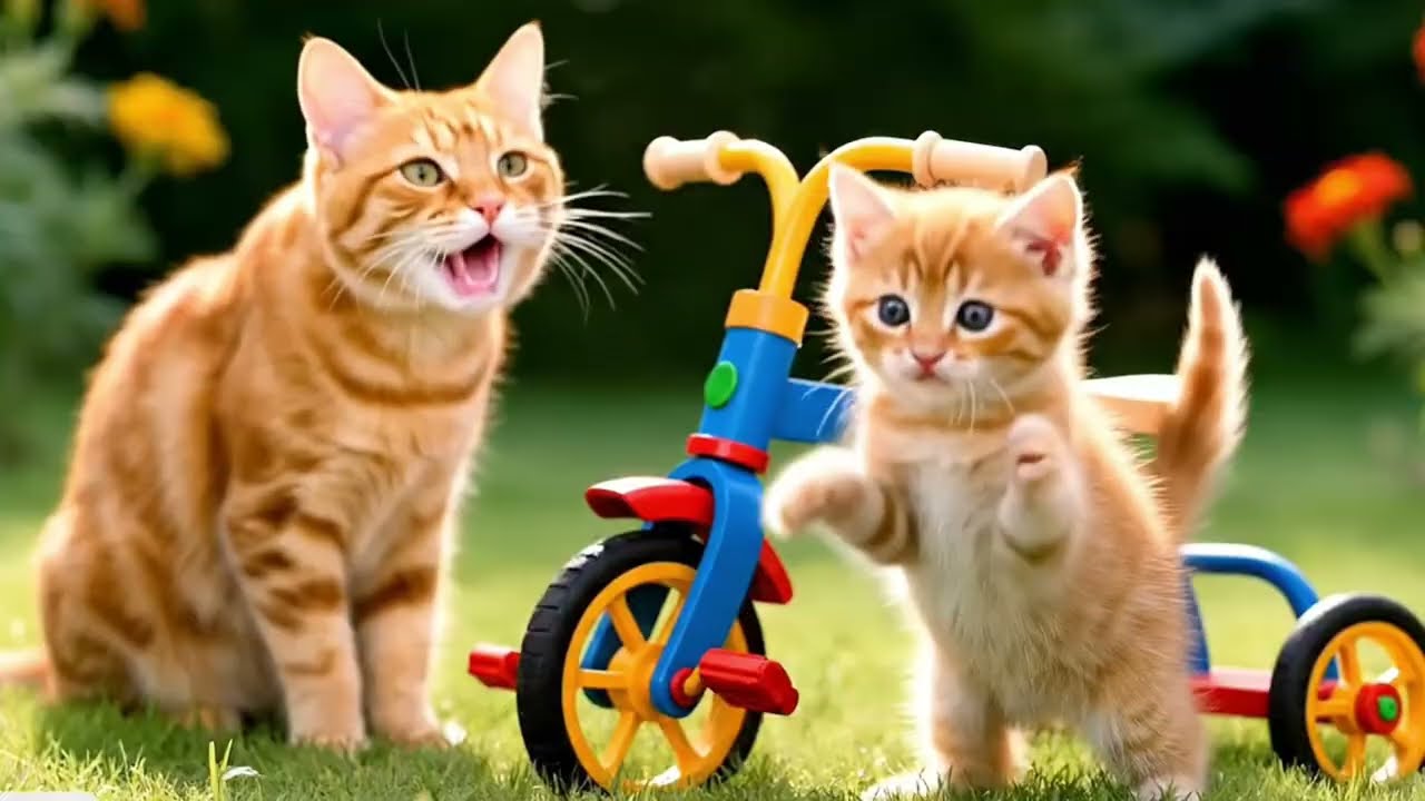 Adorable Ginger Kitten Attempts Mom’s Makeup – Hilarious Result! 😆✨