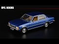 Старый Рекорд: Opel Rekord D 1900 1975 Saphirblau Metallic • Minichamps • Автомобили в масштабе 1:43