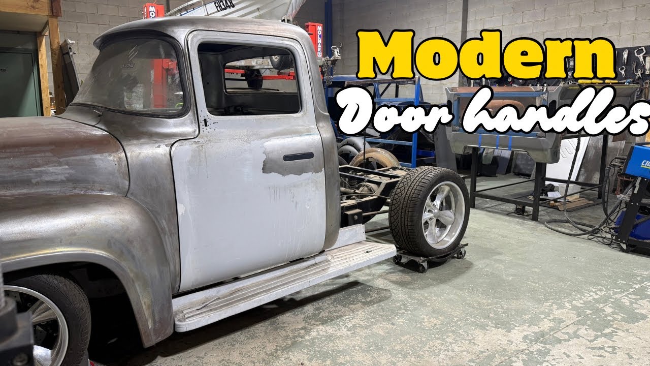 Fabricating - Custom Door Handels On a 56 F100 Modern Twist