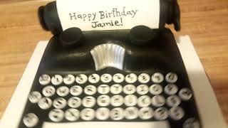 Typewriter cake. jmsmagicmixingbowl screenshot 2