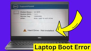 How to Fix No Hard Drive Detected Error - Hard drive not installed error on laptop