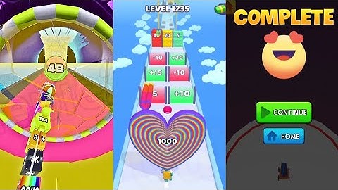 Jelly Tube Run 2048 4B vs Layer Man Run 3D vs Number Run Race 3 in one Gameplay | Run & Merge #40
