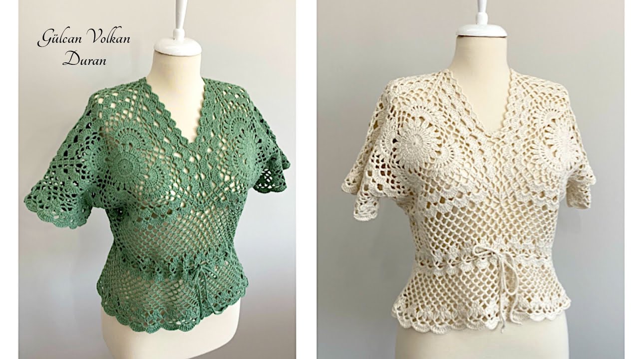 MOTİFLİ YAZLIK ÖRGÜ BLUZ YAPIMI 💯