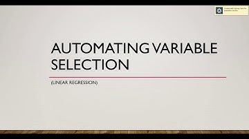 Variable Selection