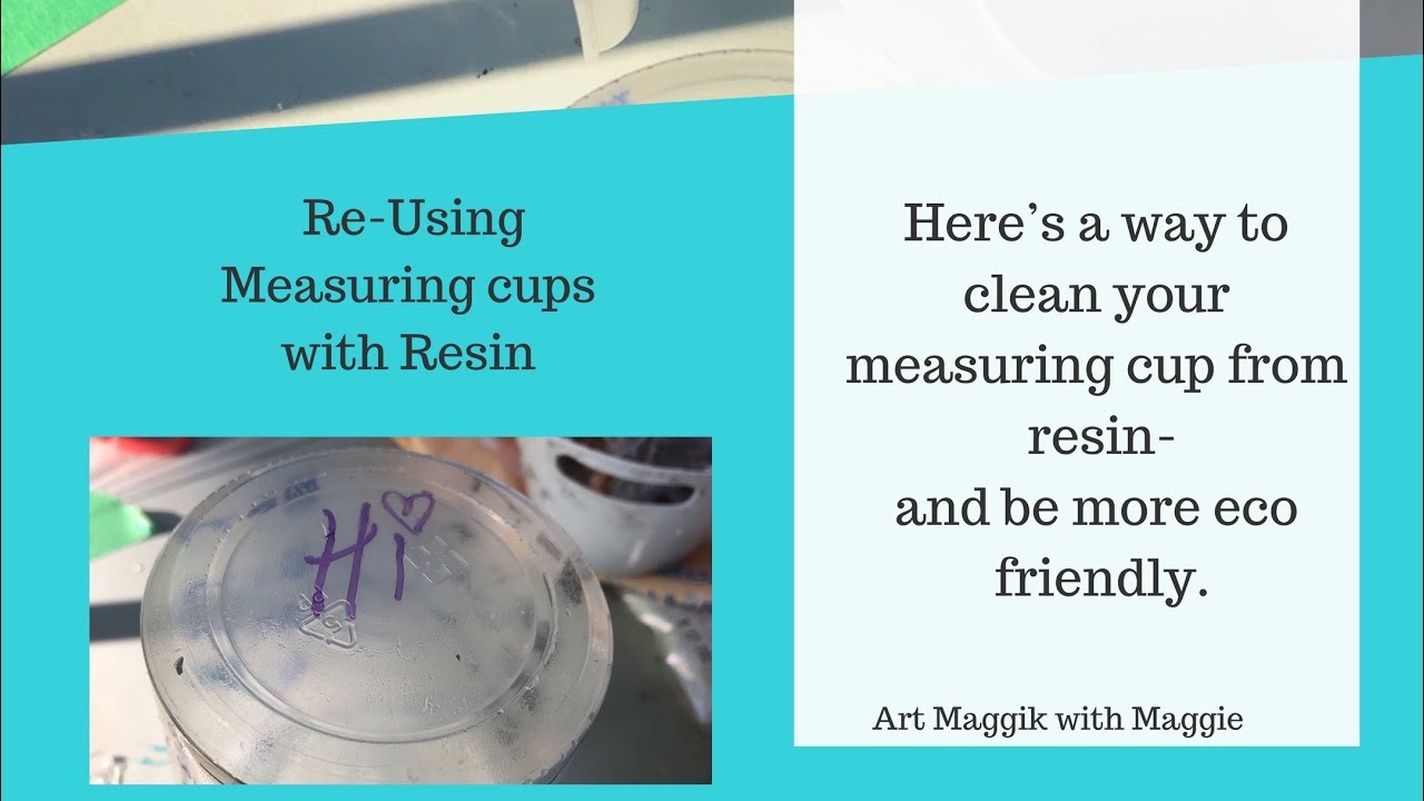 Cleaning resin out of the measuring jug. Please add your art green/eco