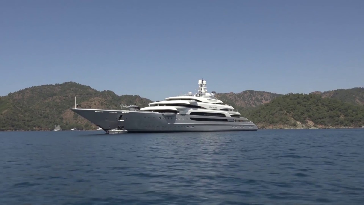 10th  Largest yacht in the world 140 m Megayacht Ocean Victory spotted in Gocek Turkey