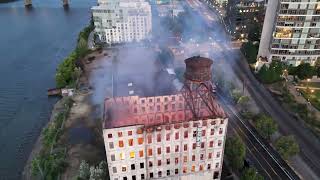 Centennial Mills Water Tower Fire 