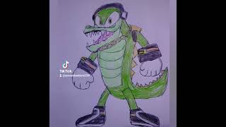 Vector the Crocodile | Sonic drawing