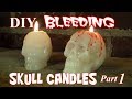 Diy bleeding skull candle part 1 making the mold