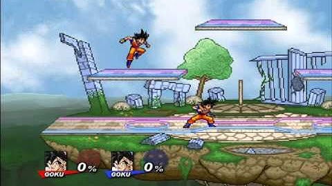SSF2 v0.7 Goku Advance Technique: Canceling Dair Momentum