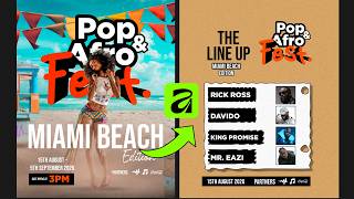 Pop & Afro Fest Social Media FREE DESIGN TEMPLATE (Affinity By Canva)
