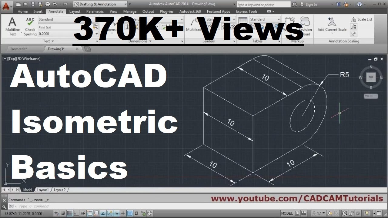 AutoCAD Isometric Drawing Basics YouTube