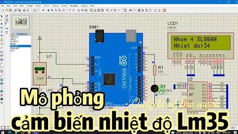 Mô phỏng cảm biến nhiệt độ Lm35 hiển thị nhiệt độ đo được lên LCD 16x2 sử dụng i2c dùng Arduino R3