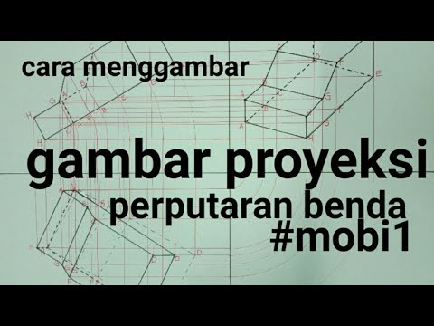 Gambar proyeksi perputaran benda || Proyeksi #bentuk mobil1