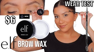*new* E.L.F. BROW LIFT WAX REVIEW & WEAR TEST *sparse brows* | MagdalineJanet