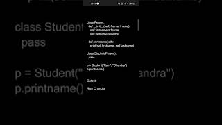 Famous Inheritance Program in Python Profile