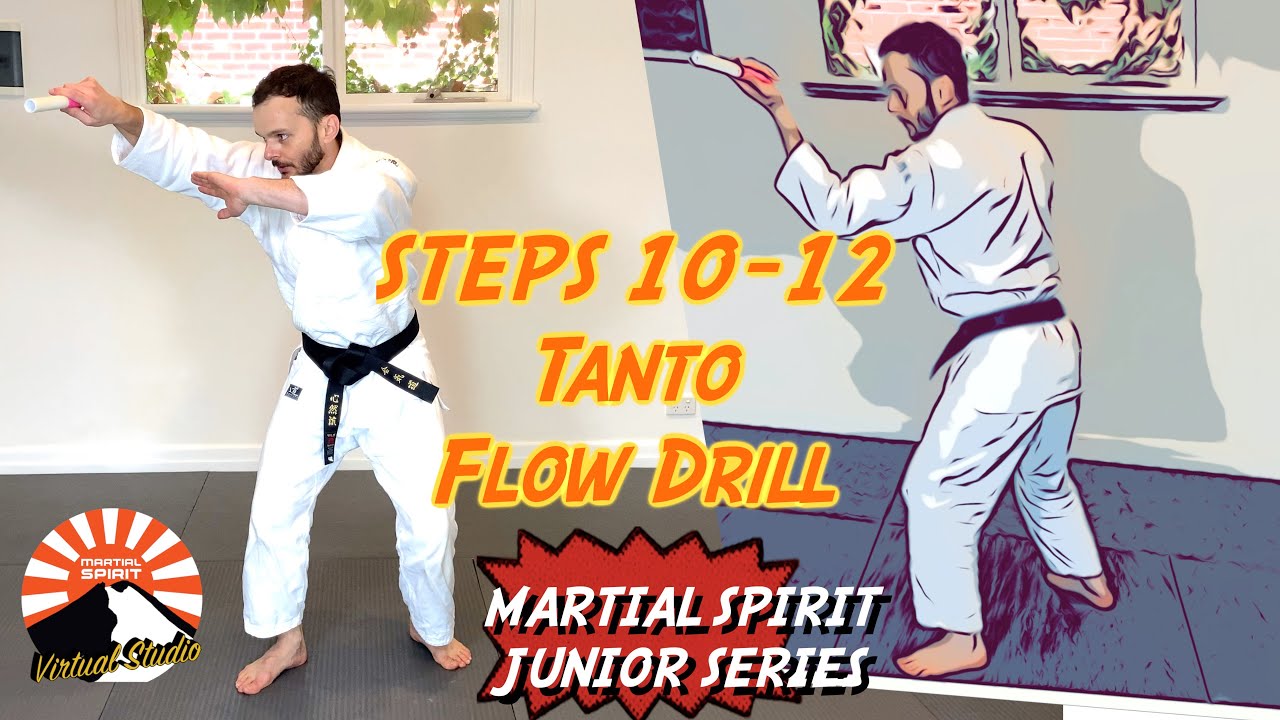 Junior Martial Arts 12 Step Tanto Drill (Steps 1012) YouTube