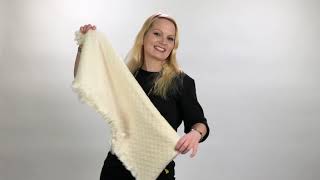 Organic Cotton Diamond-Weave Blanket made in USA - "Southampton"