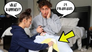 I PEED MYSELF Prank On Girlfriend *CUTEST REACTION* | Montana & Ryan