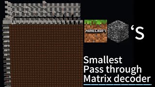 Smallest pass through matrix decoder in minecraft bedrock
