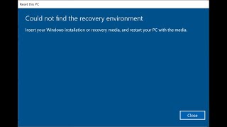 Исправлено: не удалось найти среду восстановления в Windows 11/10