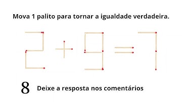 Move one matchstick to make the equation true