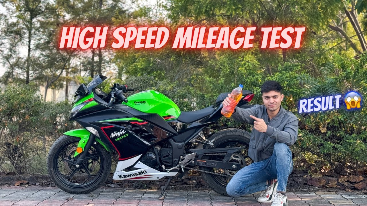 2024 Ninja 300 High speed mileage test | Kawasaki Ninja 300 1L Mileage |
