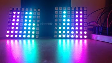 MSGEQ7 stereo with 2 pcs 8x8 ws2812 led matrix and arduino pro micro