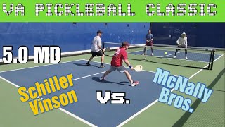 5.0 Men's Doubles- Schiller & Vinson v McNally McNally - Virginia Pickleball Classic
