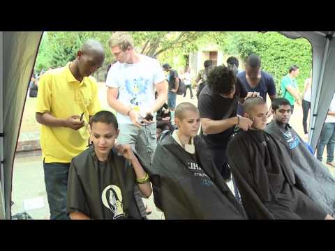 Students at the University of Cape Town lined up to have their hair shaved or sprayed at the annual Shavathon, a Cancer Association of South Africa (CANSA) initiative to show solidarity with cancer survivors and to raise awareness about cancer. The event at UCT in March 2011 was organised by the Commerce Student Council and the Kopano Residence's house committee.