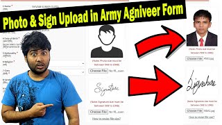 Photo Upload in Join Indian Army Agniveer Form 2022 | Signature Upload in Army Agniveer Form screenshot 2