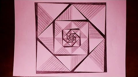 How to Draw Easy Geometric Square Patterns painting