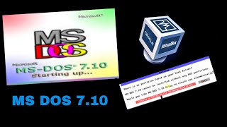 how to install MS DOS 7.10 in a vm#youtube #virtualization #virtualmachine #tutorial