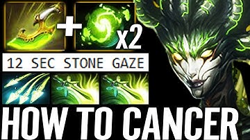 🔥 HOW TO CANCER - Medusa Refresher Orb 12sec Stone Gaze Swift Blink WTF Imba Carry Dota 2 Pro Guide