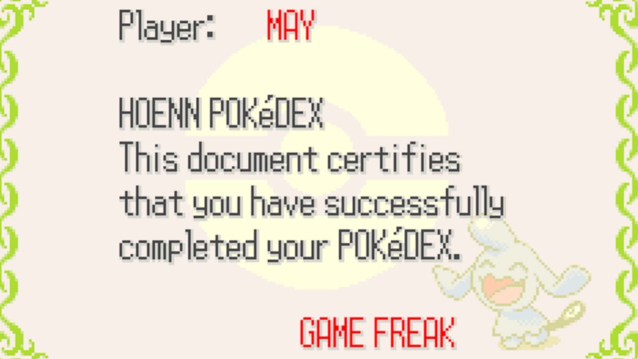 Complete Hoenn Pokédex with No Cheats - Pokémon Ruby 